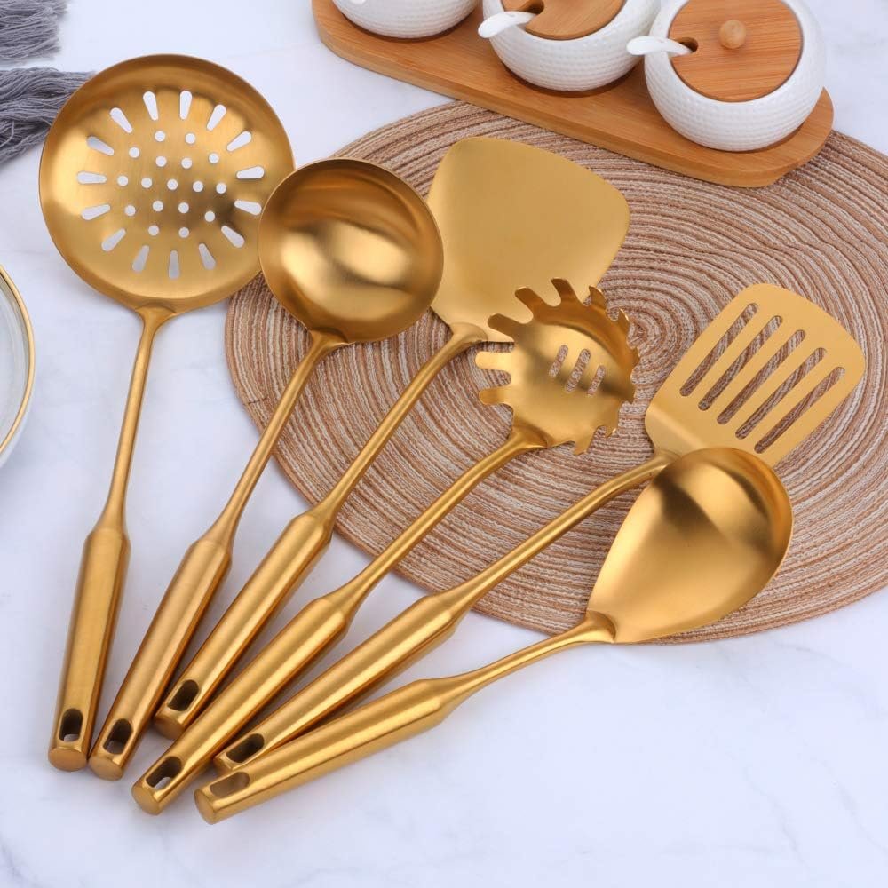 7-Piece Gold Kitchen Utensil Set