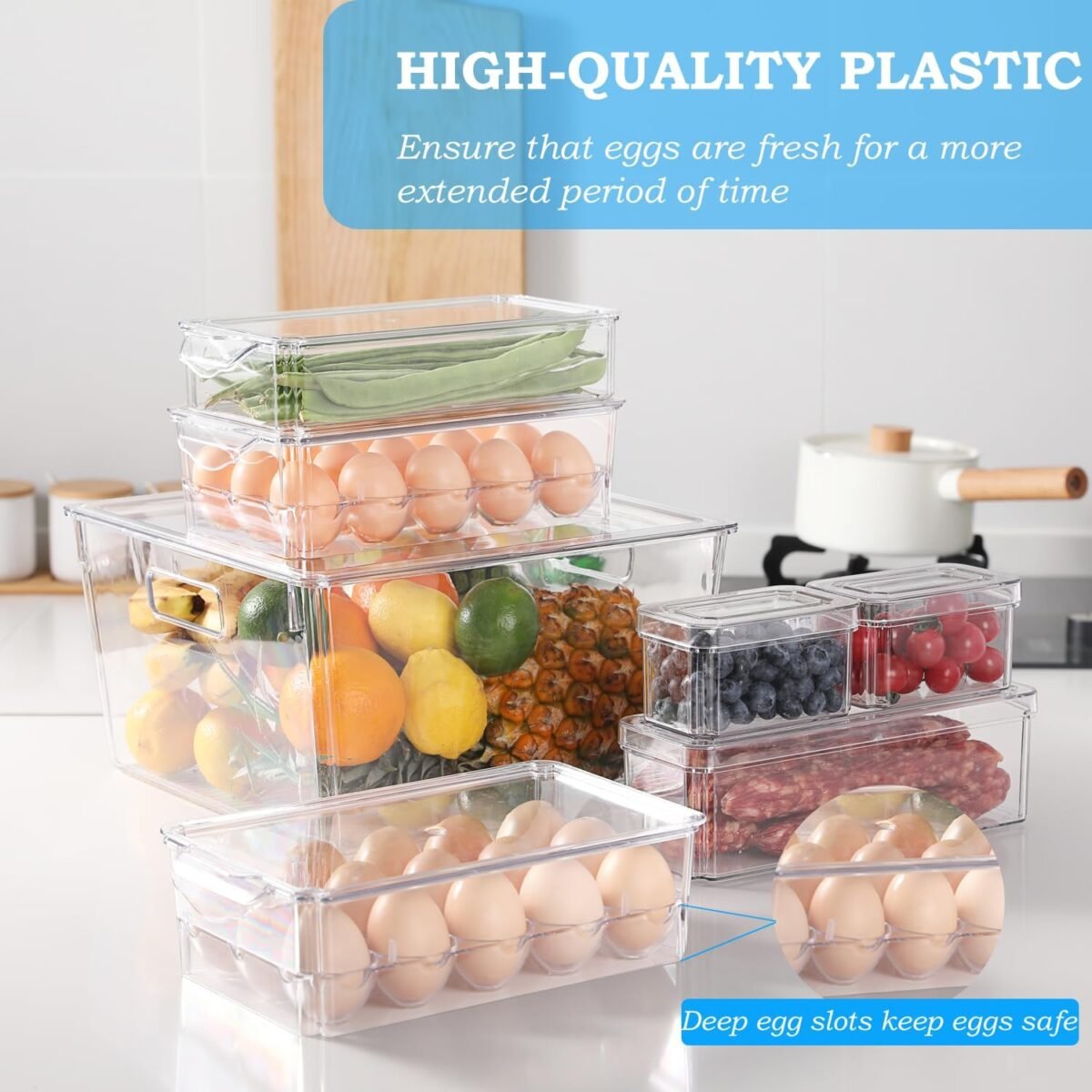 2-Pack Extra Large 30-Count Egg Storage Containers