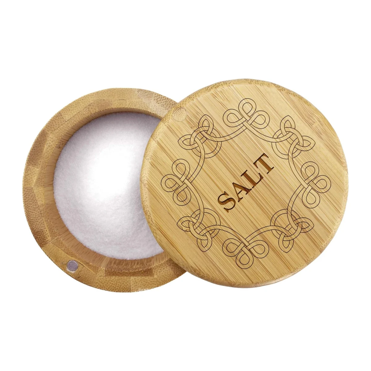 Bamboo Storage Box with Magnetic Swivel Lid
